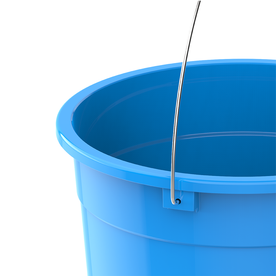 EX 3L Round Plastic Bucket with Steel Handle