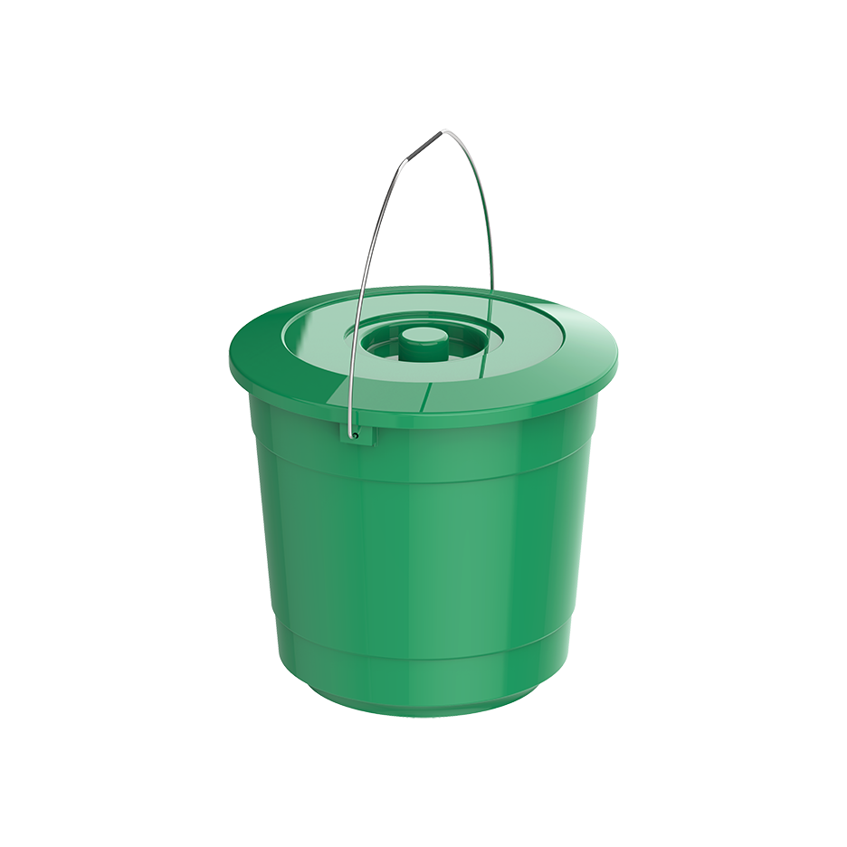 EX 10L Round Plastic Bucket with Steel Handle