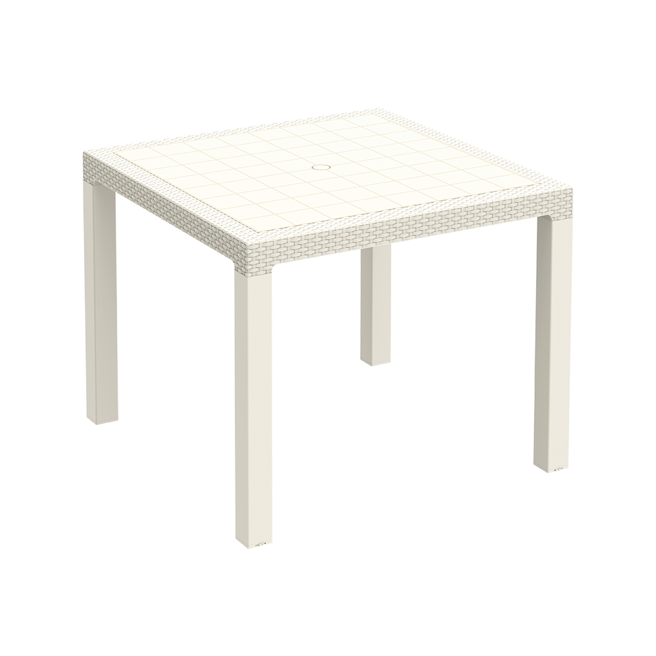 طاولة سفرة سيداراتان من الراتينج لـ4 مقاعد