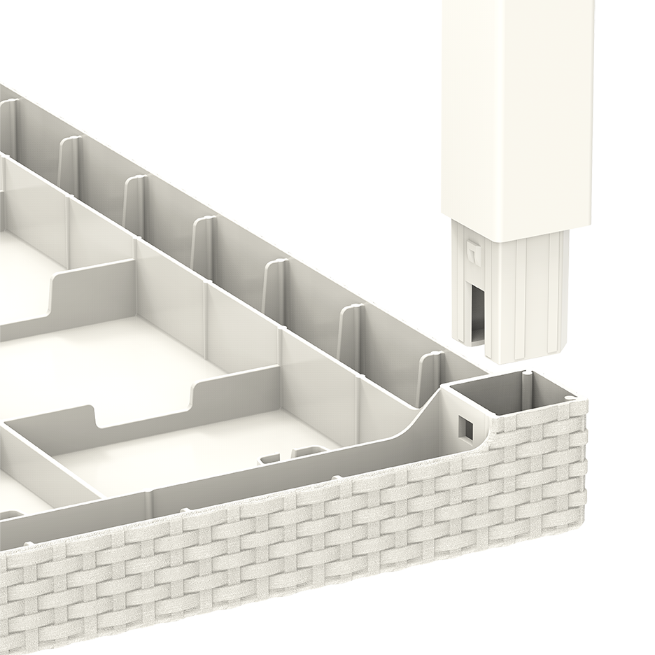 طاولة سفرة سيداراتان من الراتينج لـ4 مقاعد