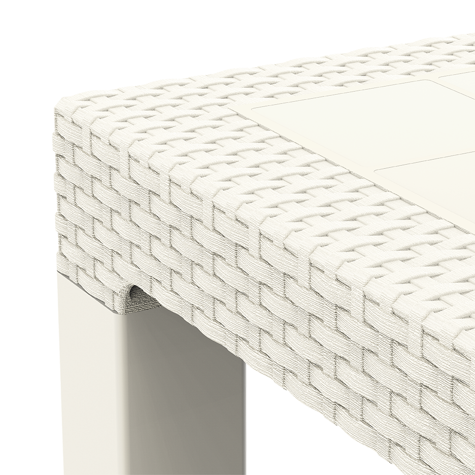 طاولة سفرة سيداراتان من الراتينج لـ4 مقاعد