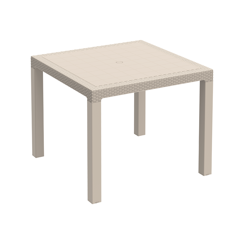 طاولة سفرة سيداراتان من الراتينج لـ4 مقاعد