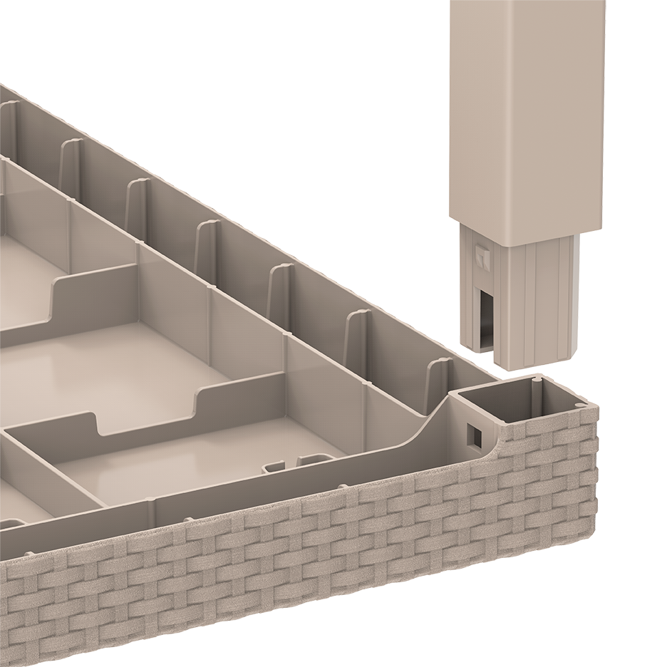 طاولة سفرة سيداراتان من الراتينج لـ4 مقاعد