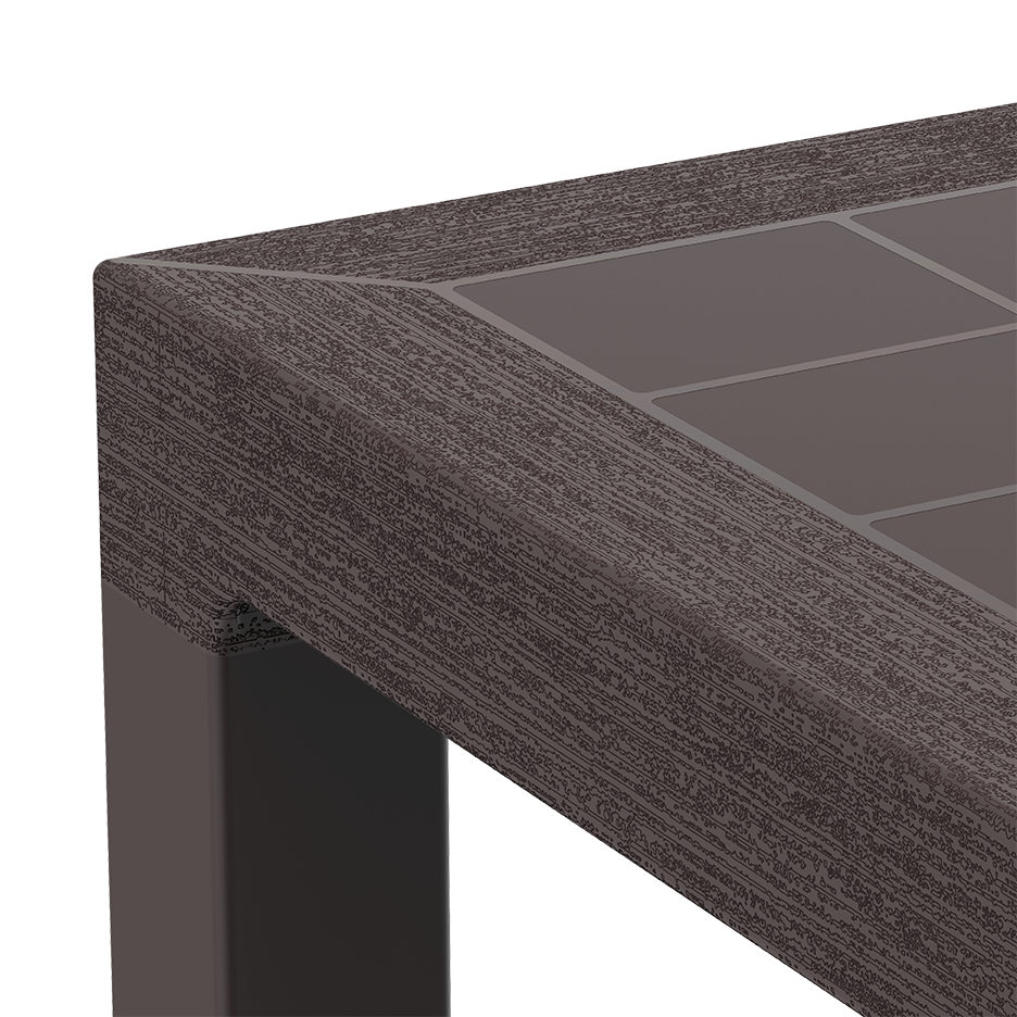 طاولة سفرة خارجية للحديقة سيدر جران 6 مقاعد