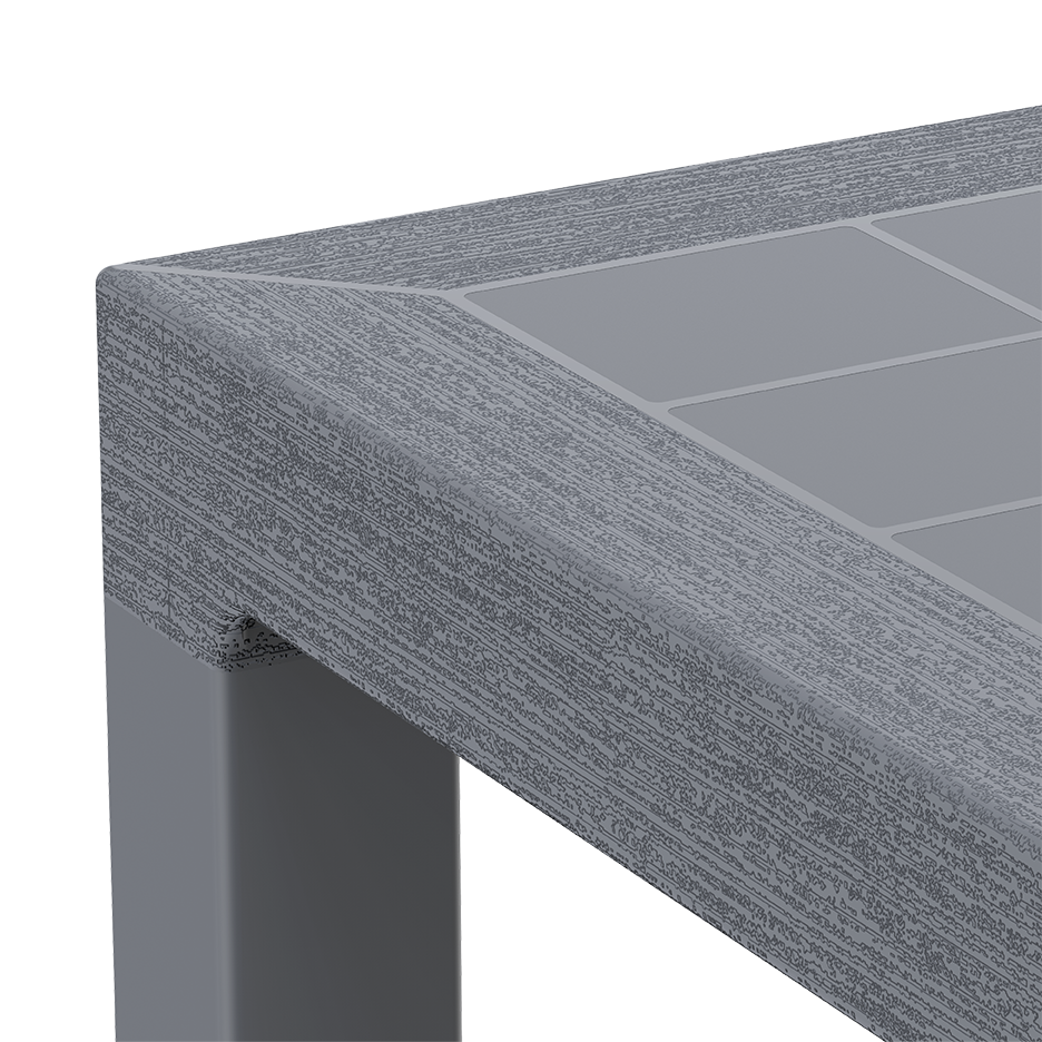 طاولة سفرة خارجية للحديقة سيدر جران 6 مقاعد