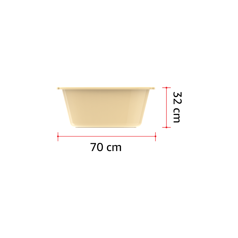 27" Deep Plastic Basin Tub 100L