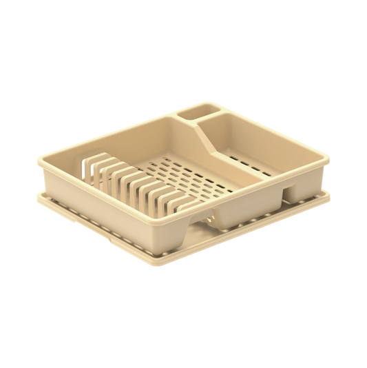 Deluxe Plastic Dish Rack with Drainer