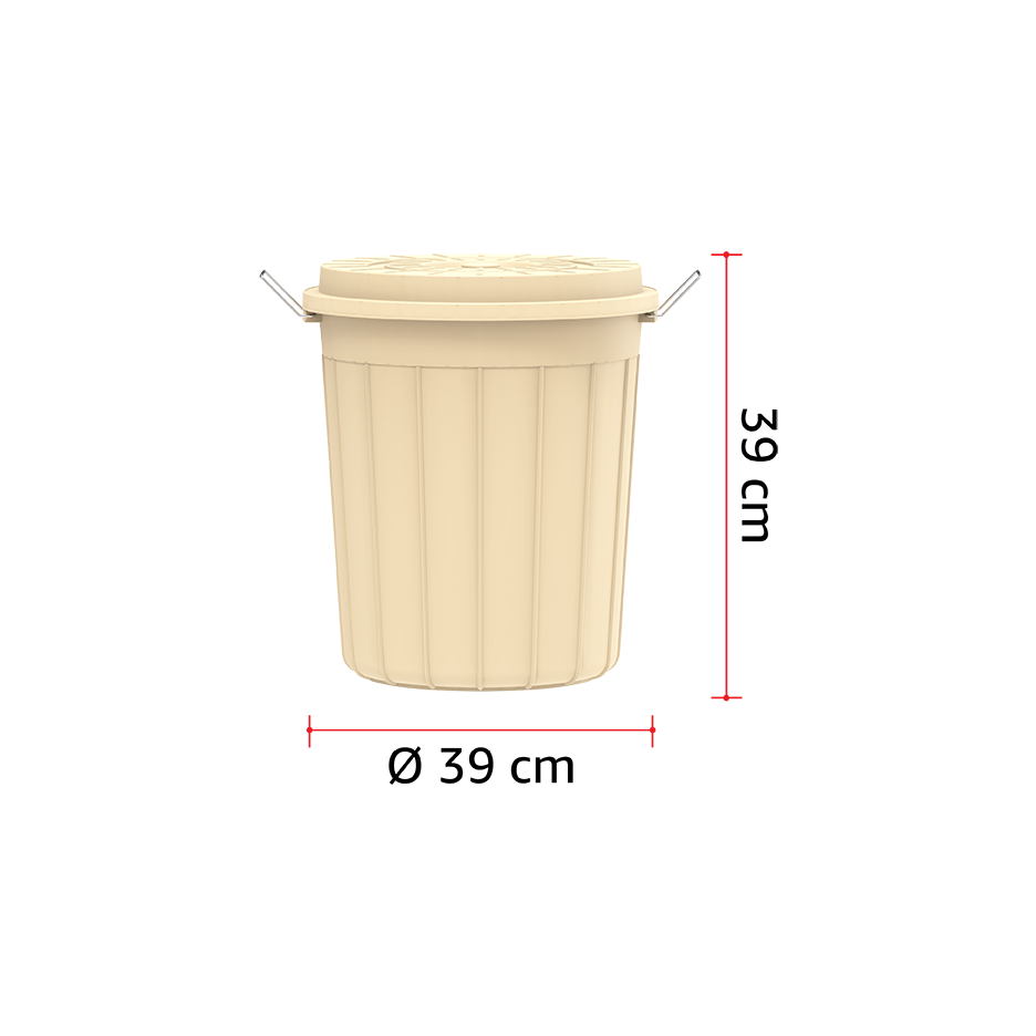 درام مع غطاء 30 لتر