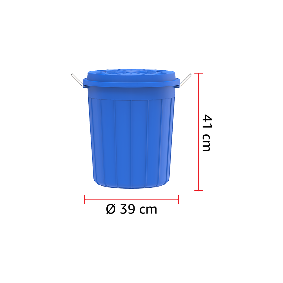 35L Round Plastic Drums with Lid