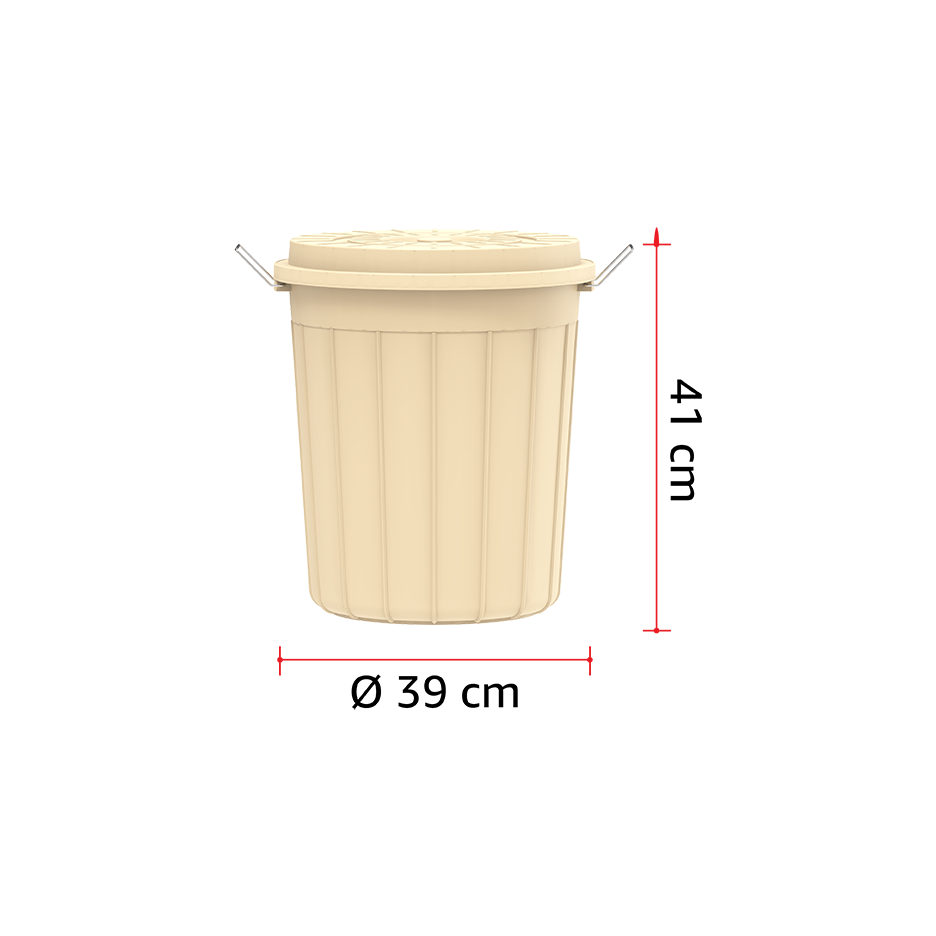 35L Round Plastic Drums with Lid