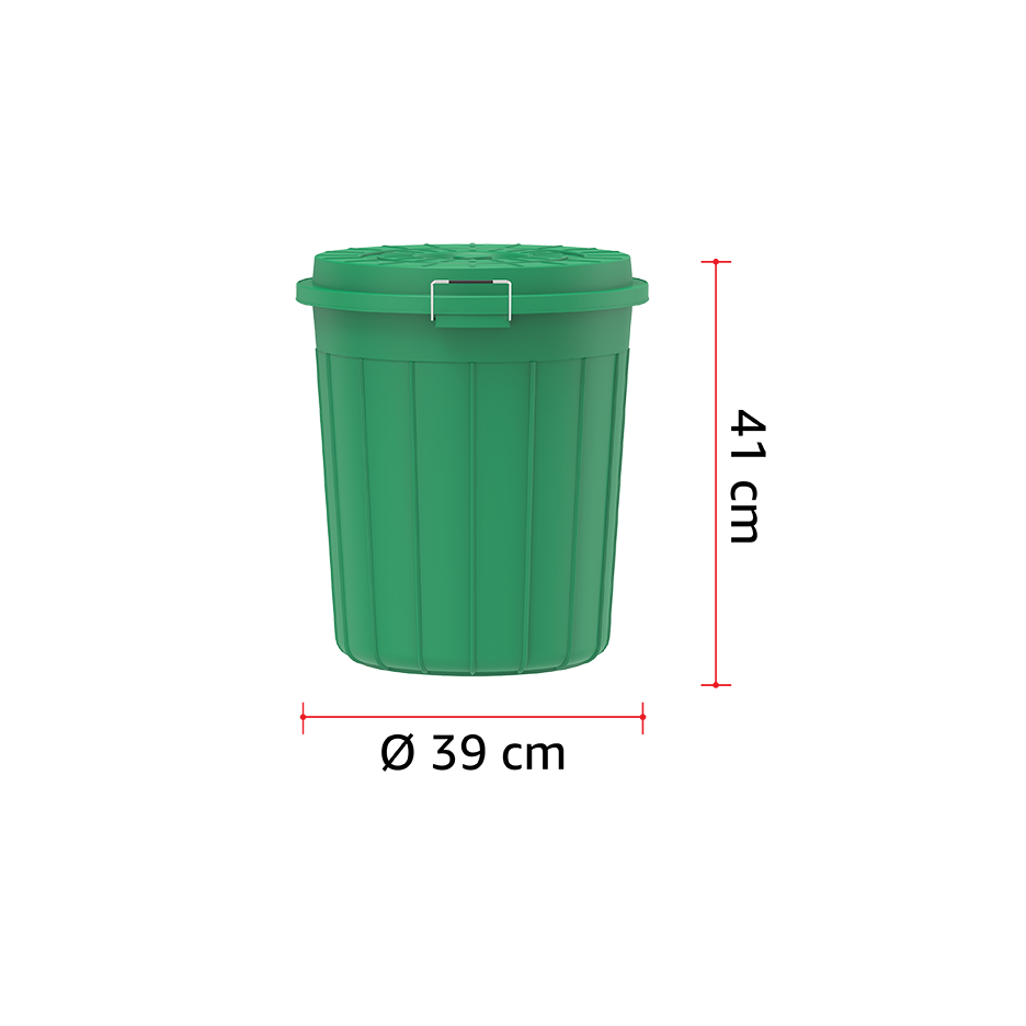 35L Round Plastic Drums with Lid