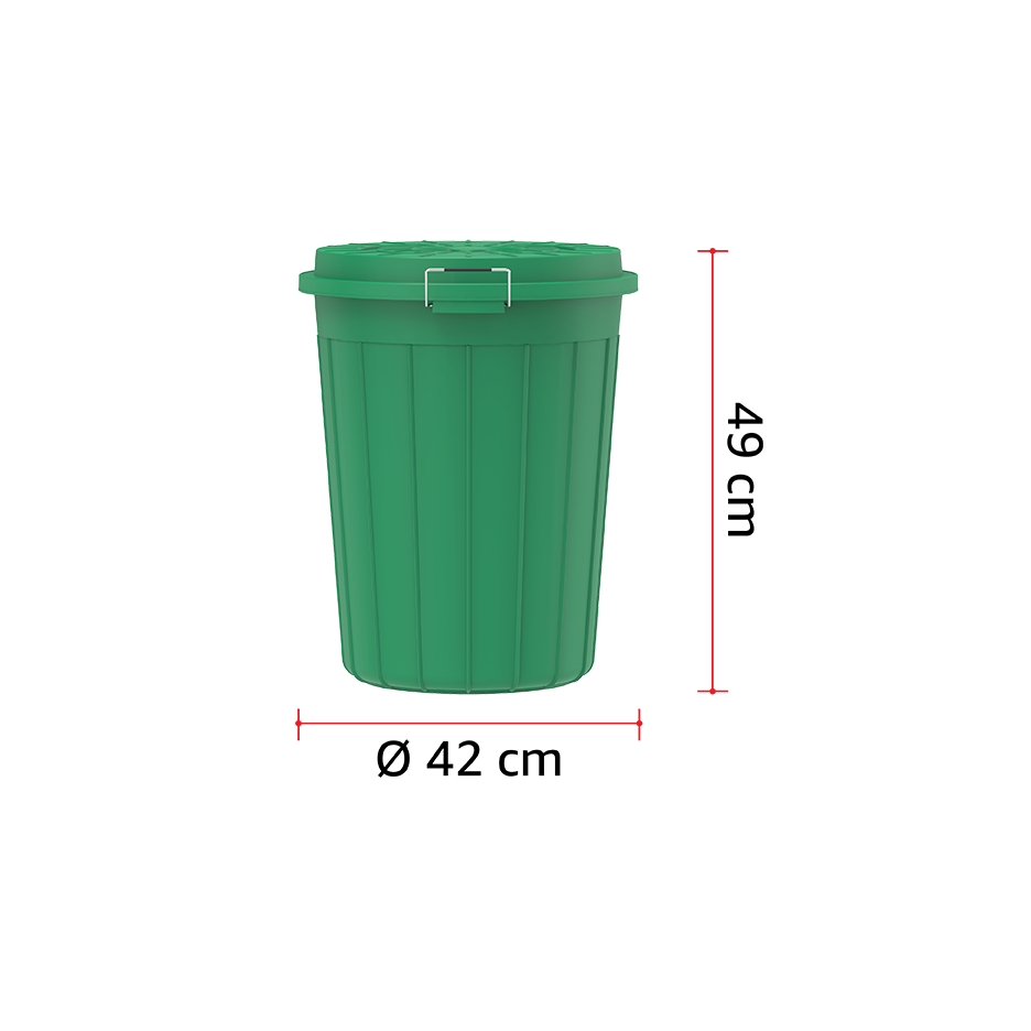 45L Round Plastic Drums with Lid