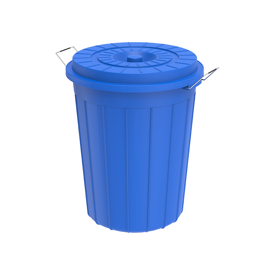70L Round Plastic Drums with Lid