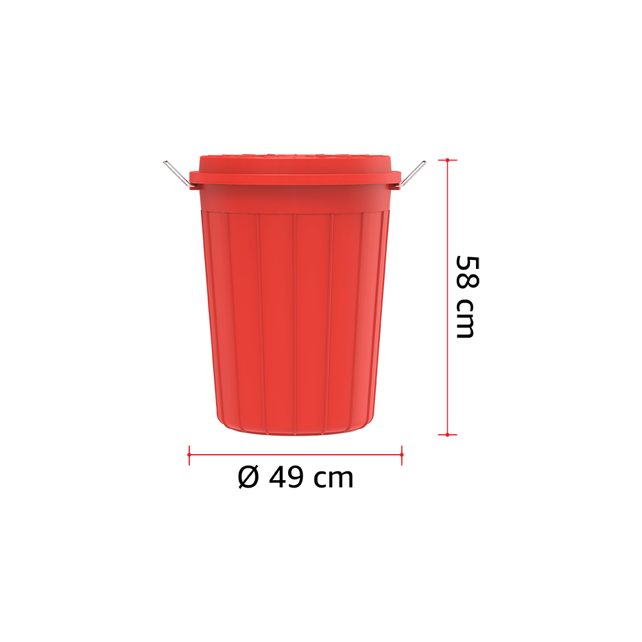 70L Round Plastic Drums with Lid