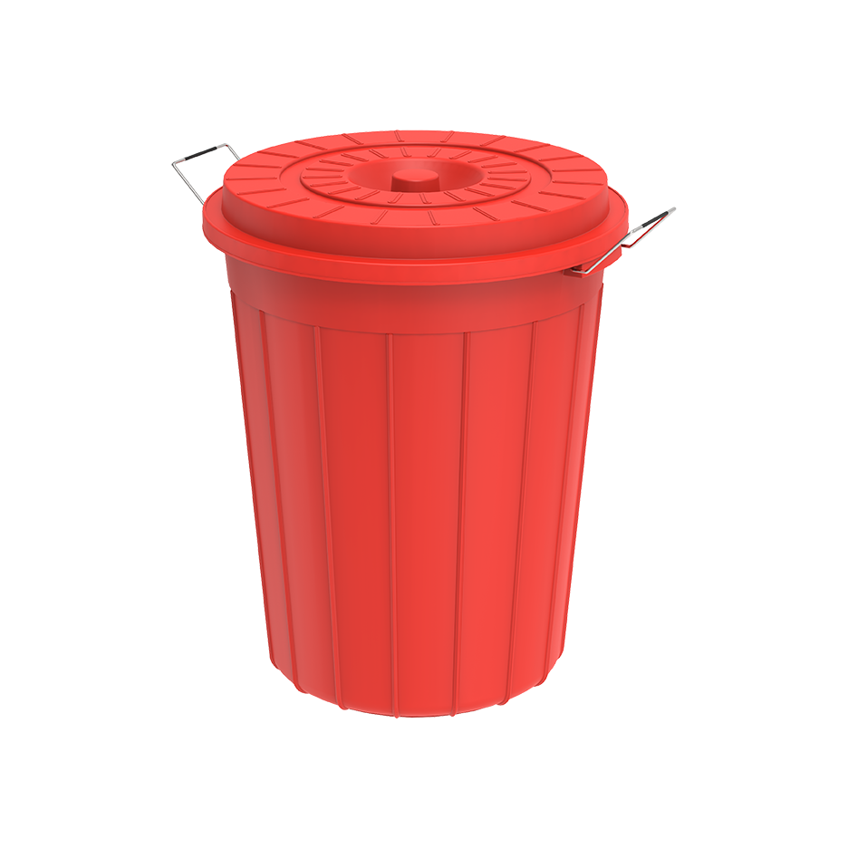 70L Round Plastic Drums with Lid
