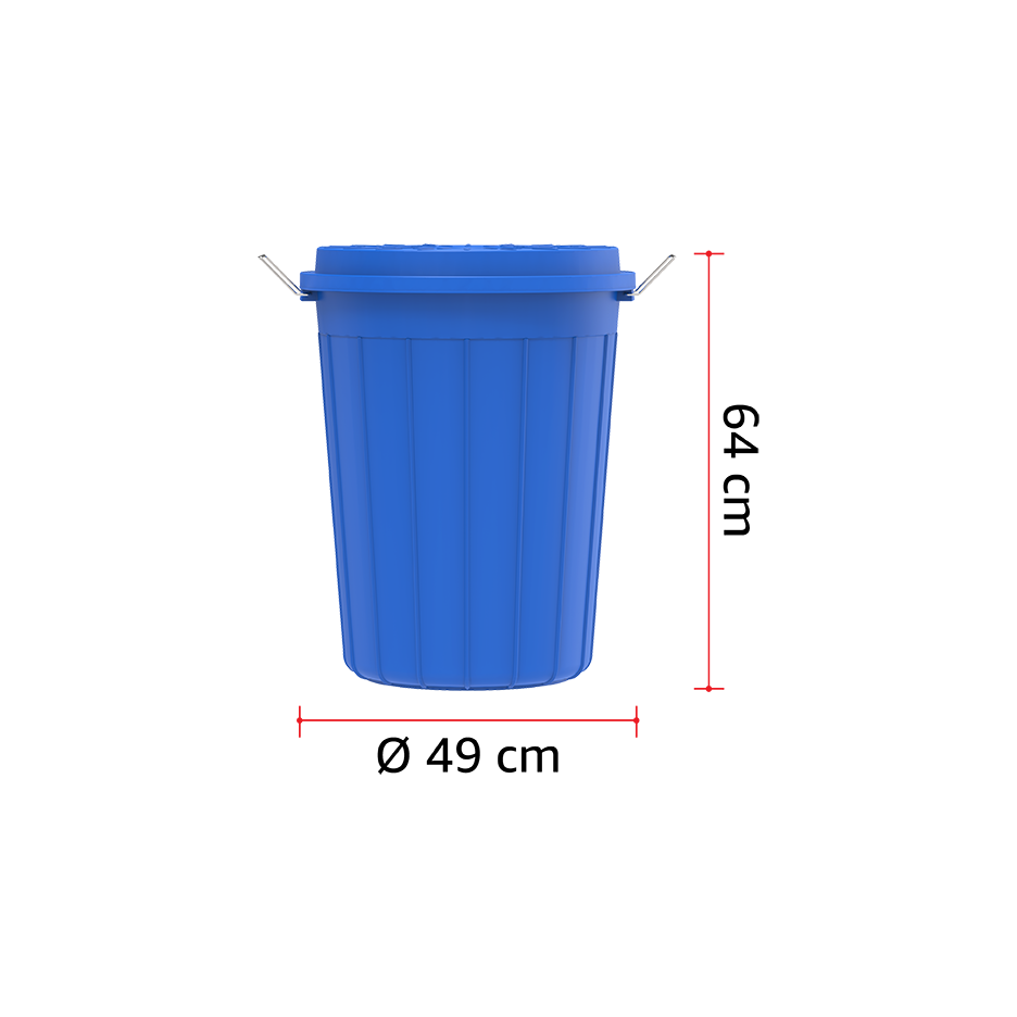 80L Round Plastic Drum with Lid