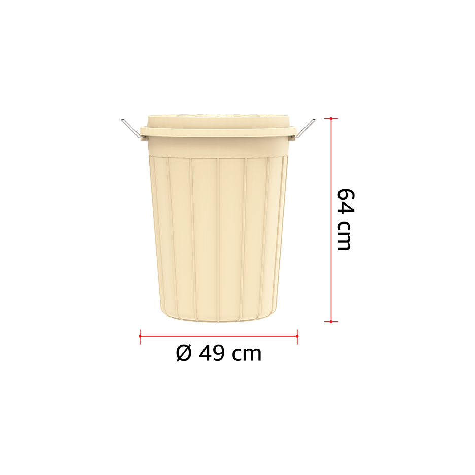 80L Round Plastic Drum with Lid