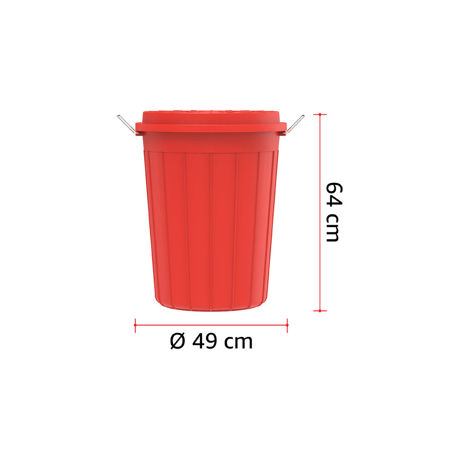 80L Round Plastic Drum with Lid