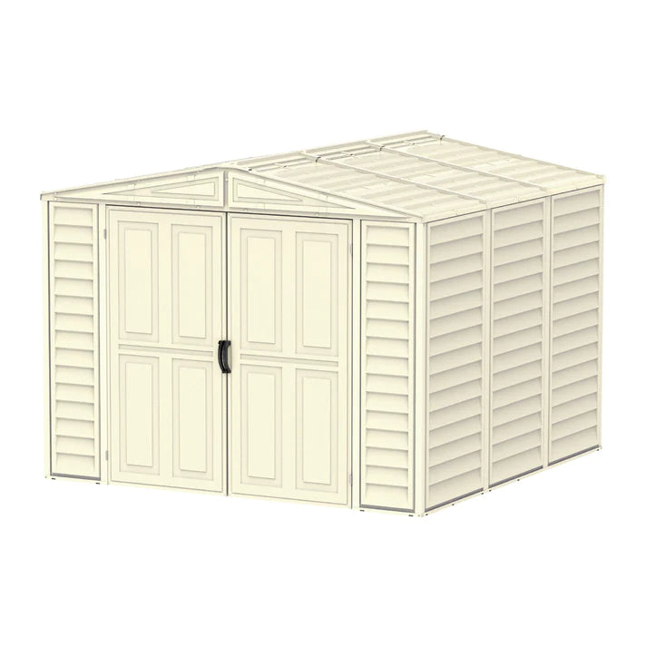 DuraMate 8x8ft Resin Storage Shed with FREE Shelving Rack 4