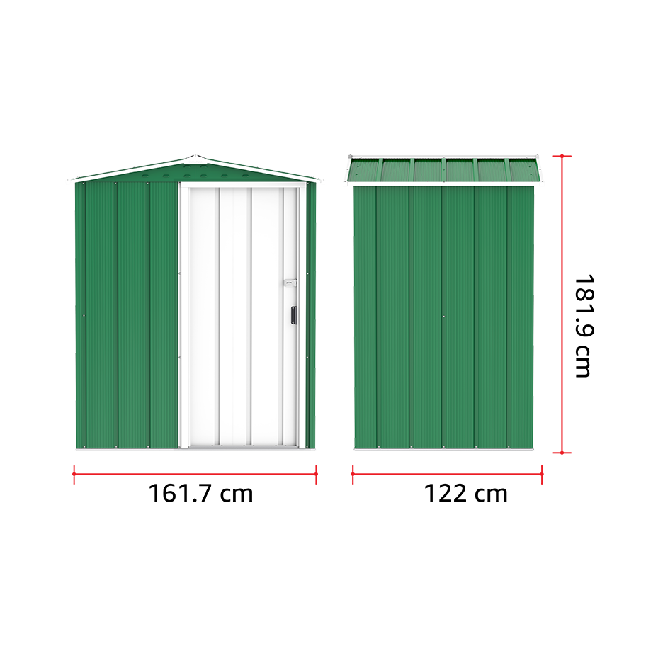 ECO 5x4ft (1.6 m x 1.2 m) Metal Storage Shed