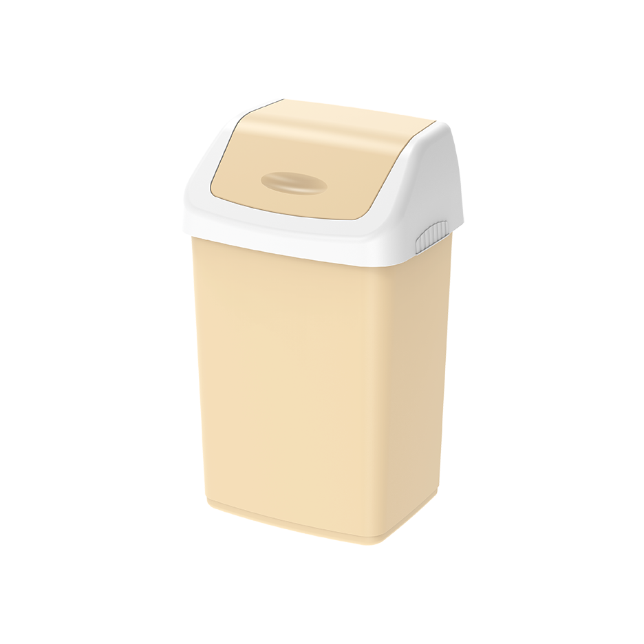 46L Flip-top Waste Bin with Swing Lid