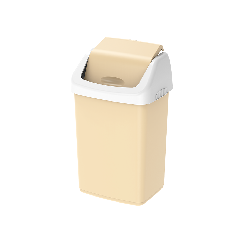 46L Flip-top Waste Bin with Swing Lid