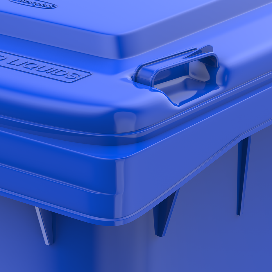 120L Industrial Waste Bin with Wheels