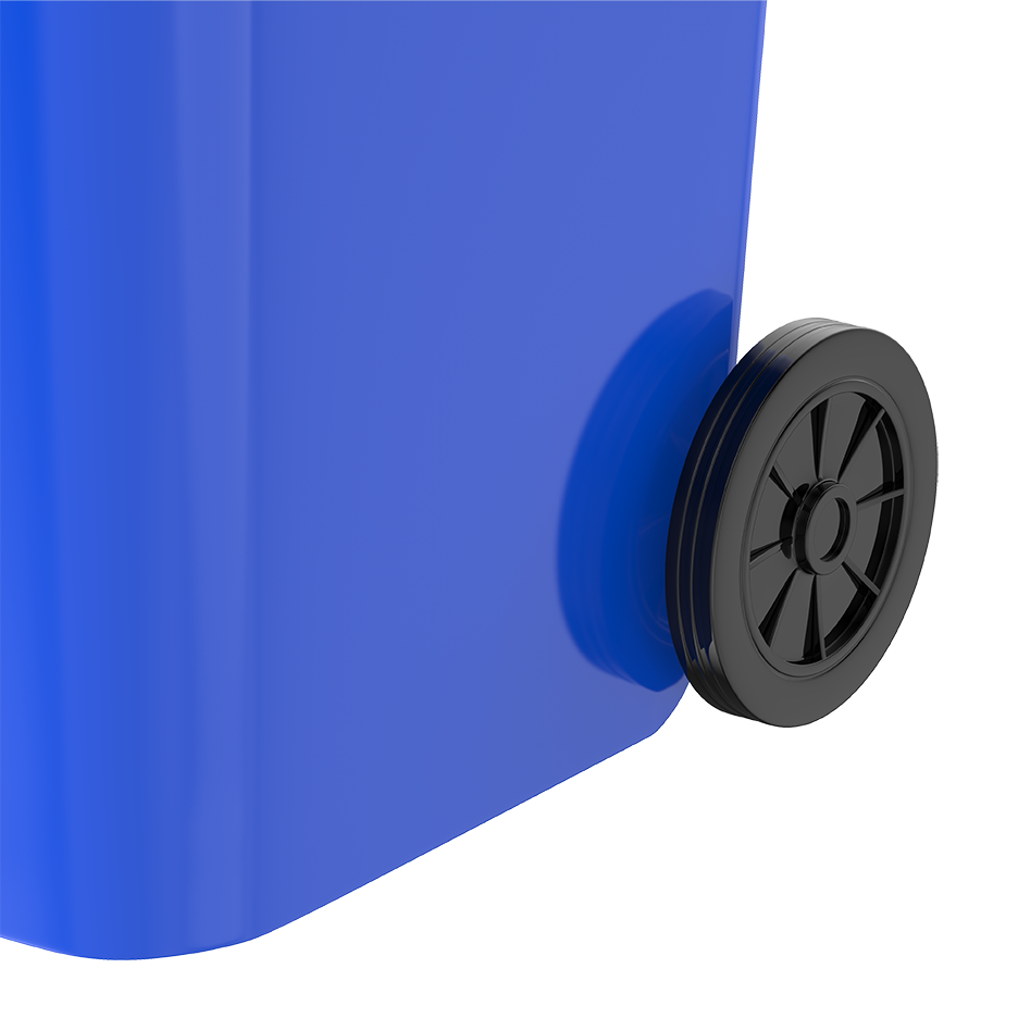 120L Industrial Waste Bin with Wheels