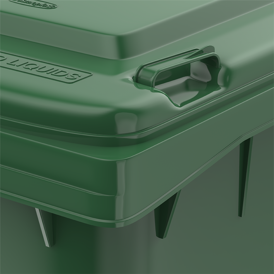 120L Industrial Waste Bin with Wheels