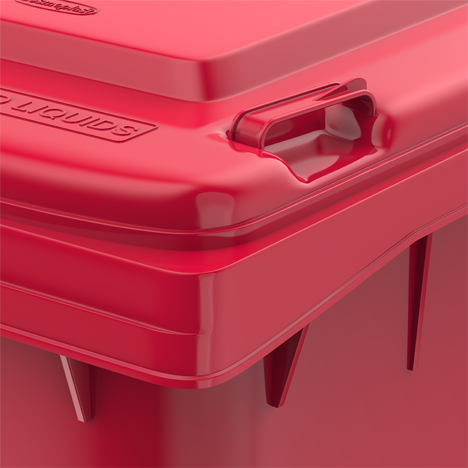 120L Industrial Waste Bin with Wheels