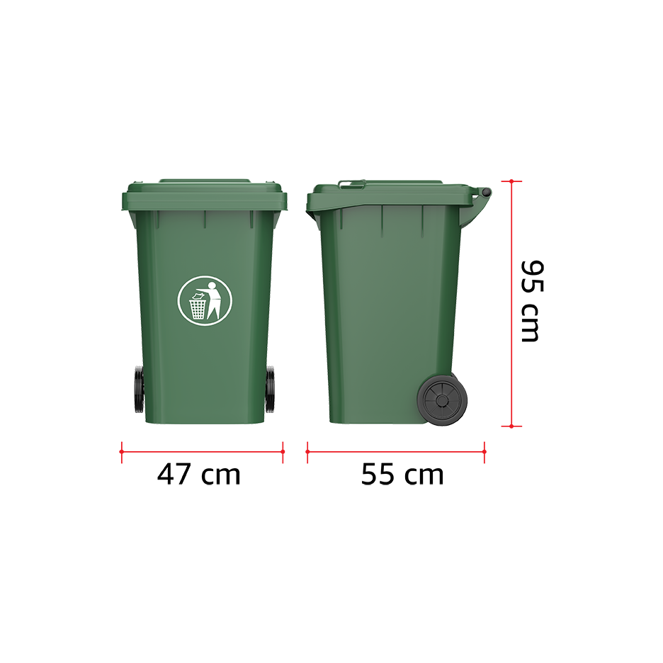 120L Industrial Waste Bin with Wheels