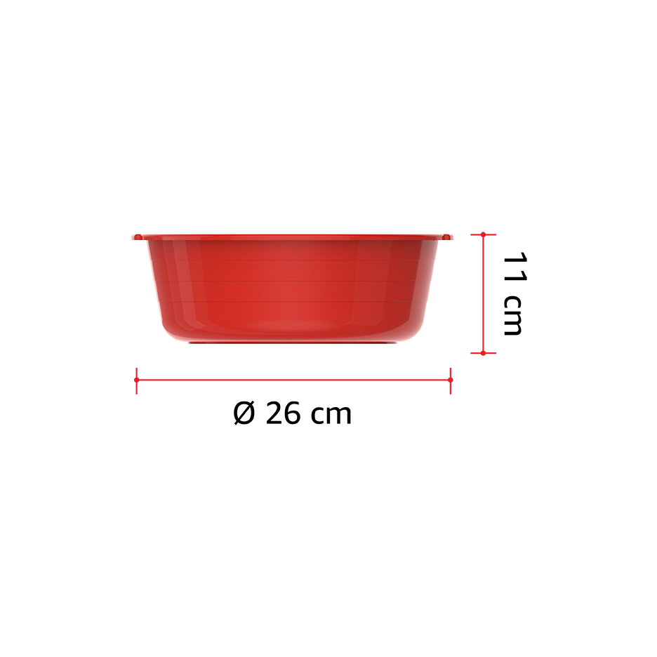 10" Round Plastic Basin Tub 3.5L