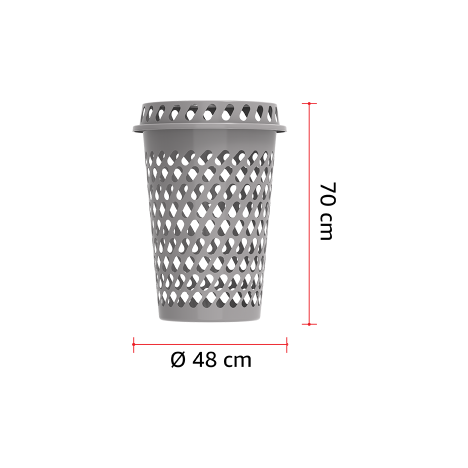 65L Round Tall Laundry Bin