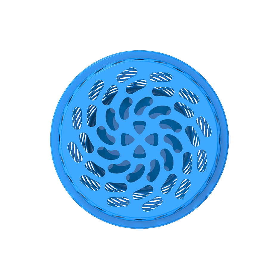 سلة غسيل دائرية طويلة مع غطاء 65 لتر