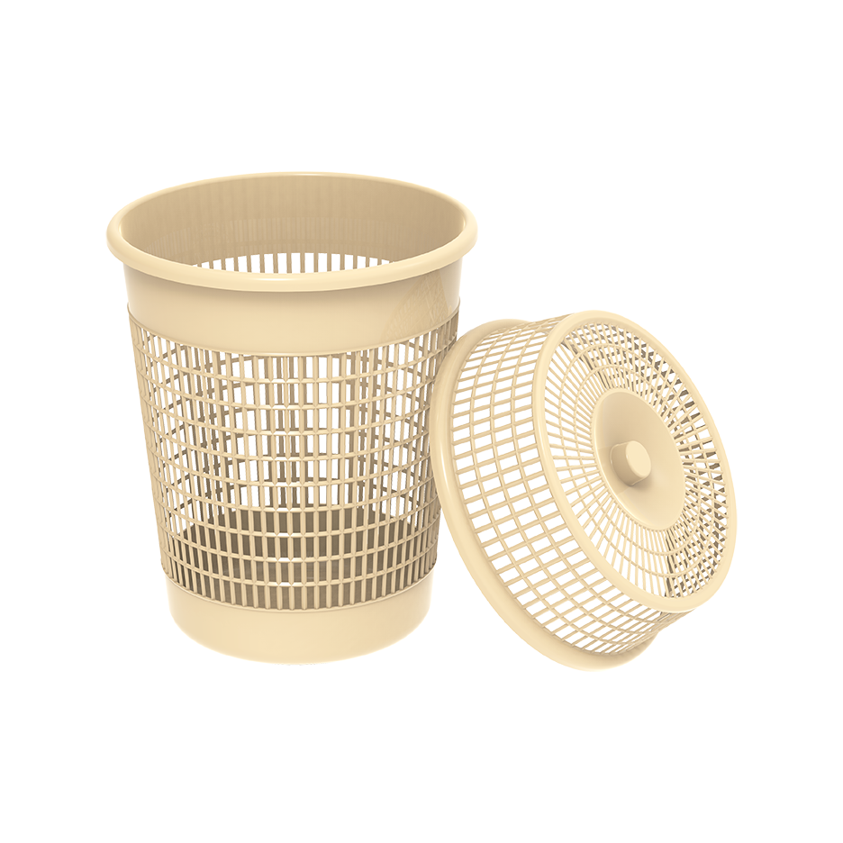 سلة غسيل طويلة مع غطاء 65 لتر
