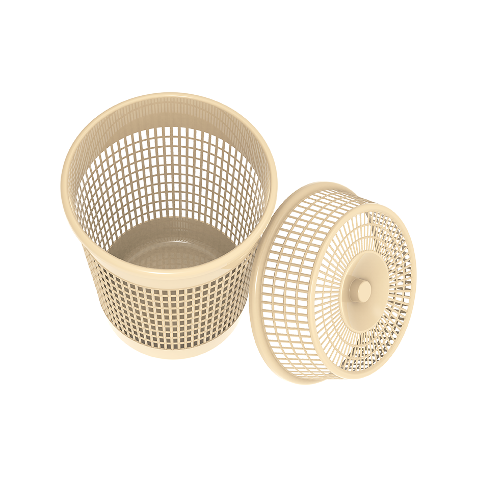 سلة غسيل طويلة مع غطاء 65 لتر
