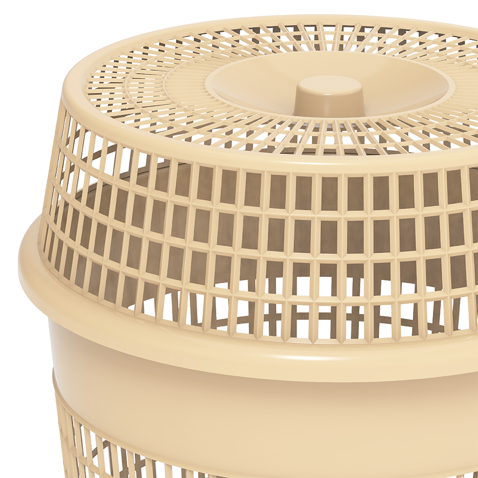 سلة غسيل طويلة مع غطاء 65 لتر
