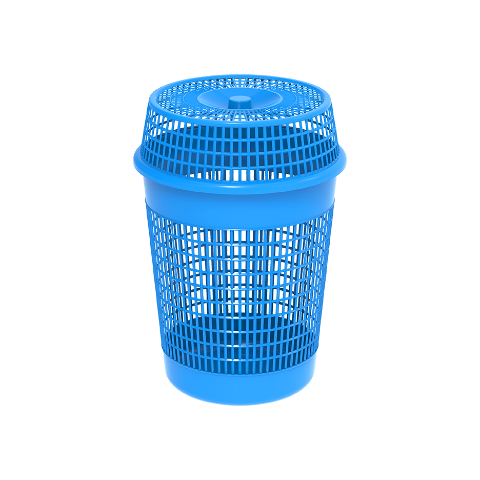 سلة غسيل طويلة مع غطاء 65 لتر
