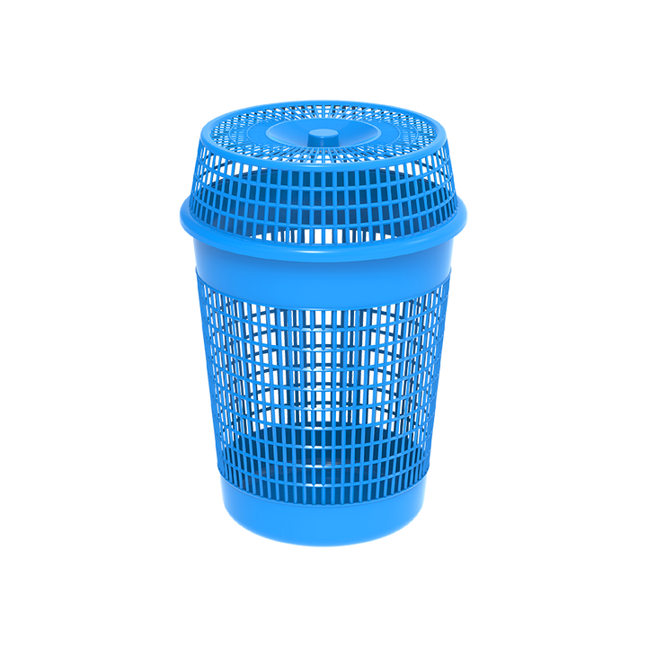 سلة غسيل طويلة مع غطاء 65 لتر
