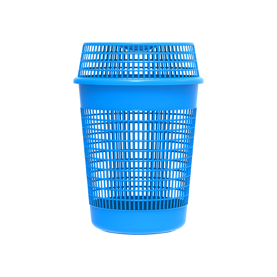 سلة غسيل طويلة مع غطاء 65 لتر
