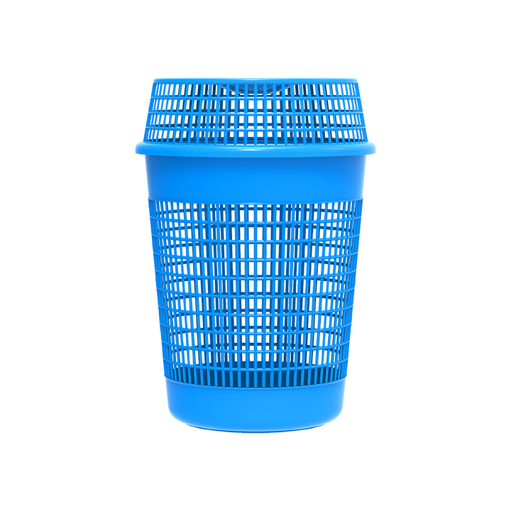 سلة غسيل طويلة مع غطاء 65 لتر
