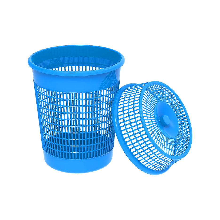 سلة غسيل طويلة مع غطاء 65 لتر
