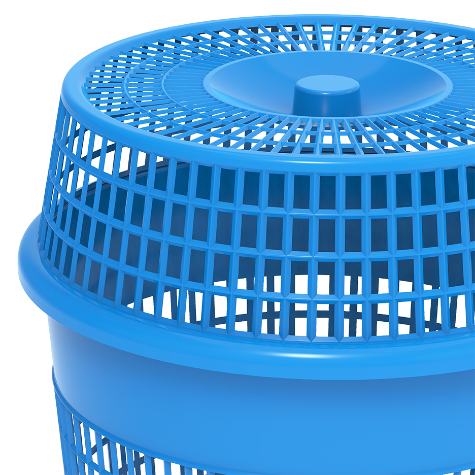 سلة غسيل طويلة مع غطاء 65 لتر
