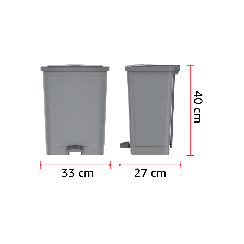 17L Step-on Waste Bin with Pedal