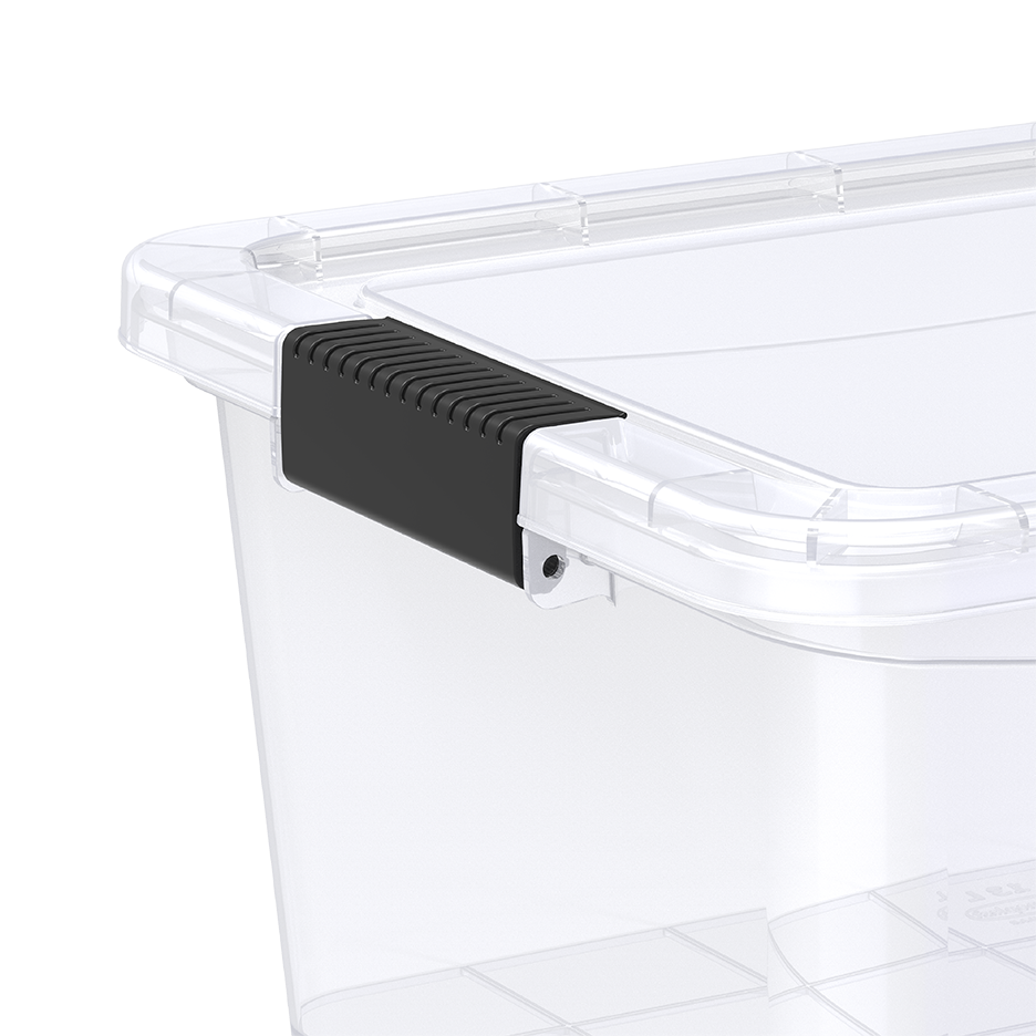 13L Clear Plastic Storage Box with Lockable Lid