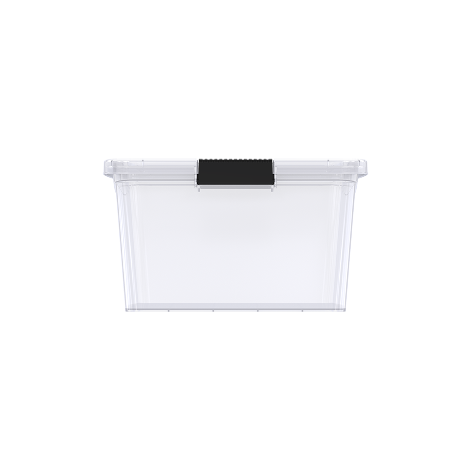 Set of 5, 8, 13, 20 Liters Clear Plastic Storage Boxes with Lockable Lids