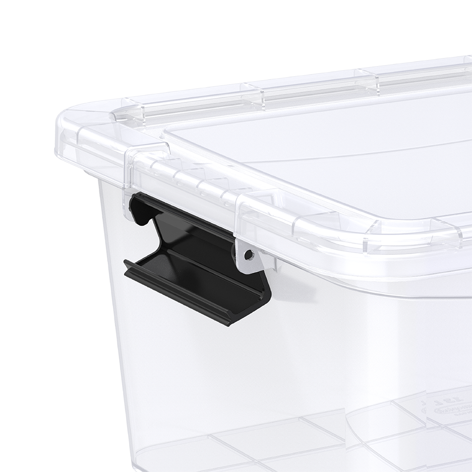 20L Clear Plastic Storage Box with Lockable Lid