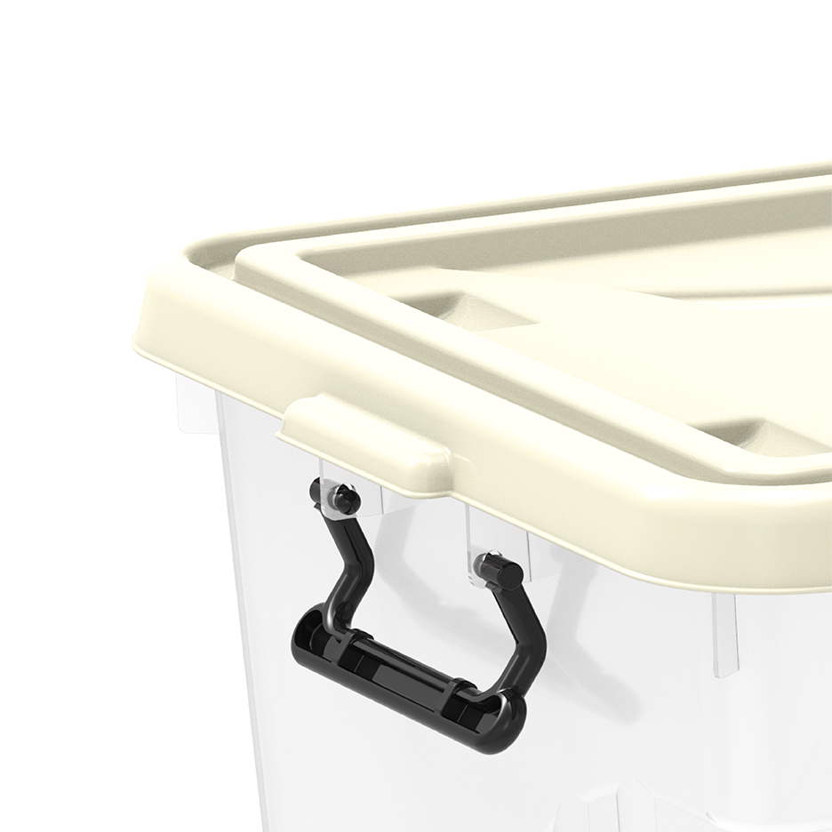 صندوق تخزين بلاستيك 22 لتر مع عجلات