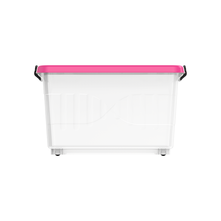 صندوق تخزين بلاستيك 22 لتر مع عجلات