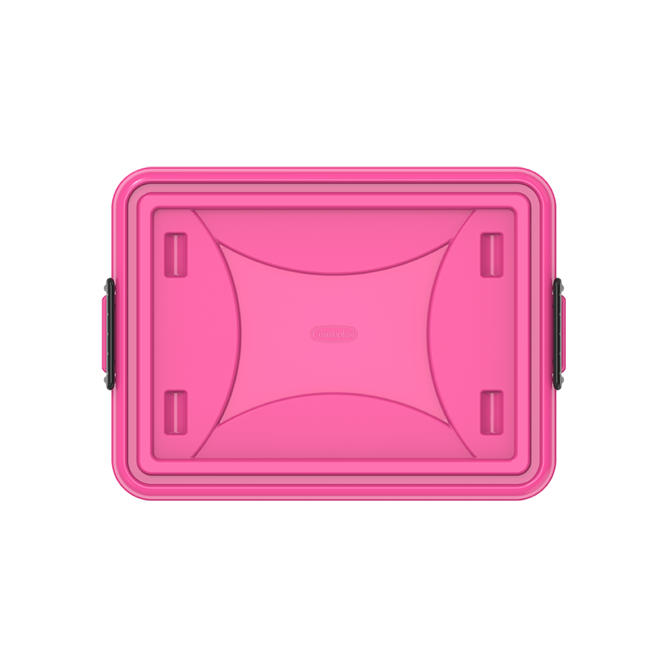 صندوق تخزين بلاستيك 22 لتر مع عجلات